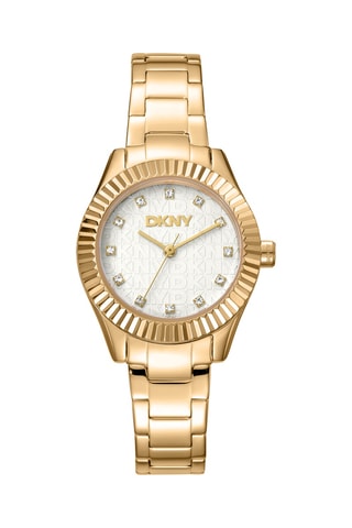 Montre à quartz en acier - Doré