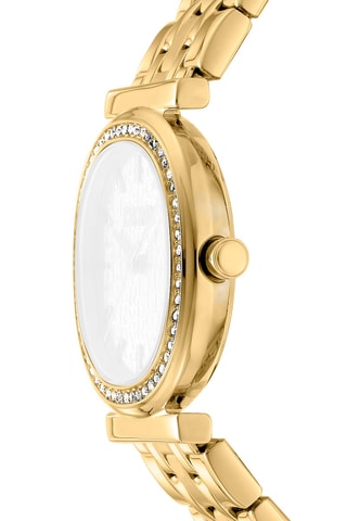 Montre à quartz en acier - Doré et blanc