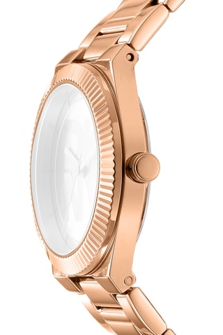 Montre à quartz en acier - Doré rose et rose