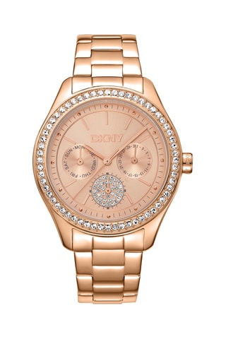 Montre à quartz en acier - Doré rose