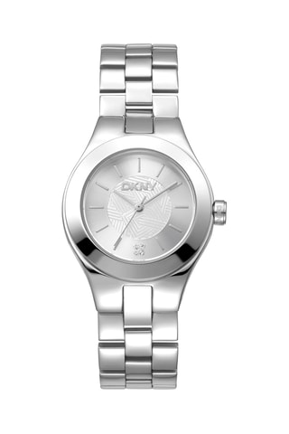 Montre à quartz en acier - Argenté et blanc