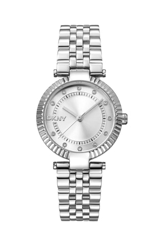 Montre à quartz en acier - Argenté et blanc