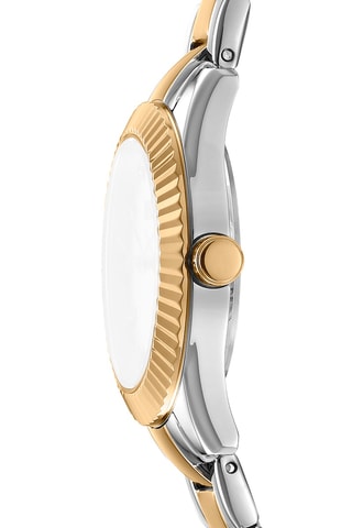 Montre à quartz en acier - Doré et argenté