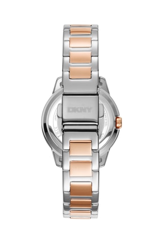 Montre à quartz en acier - Argenté et doré rose