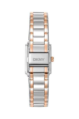 Montre à quartz en acier - Argenté et doré rose