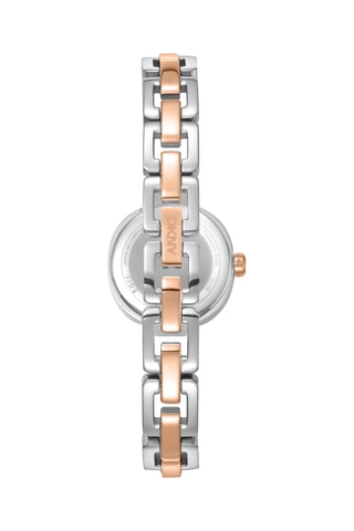 Montre à quartz en acier - Argenté et doré rose