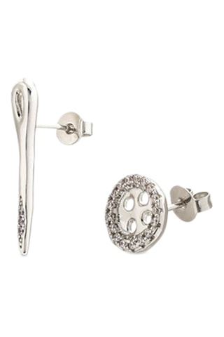 Puce et boucle d'oreilles - Plaqué argent