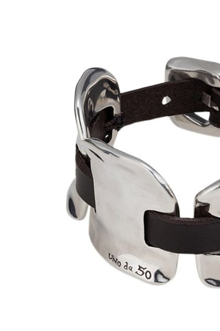Bracelet - Cuir et plaqué argent