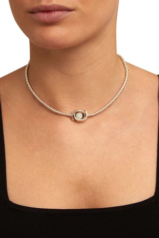 Collier - Plaqué argent et amazonite