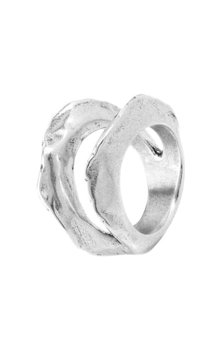 Bague double - Plaqué argent
