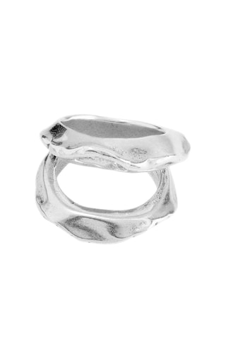 Bague double - Plaqué argent