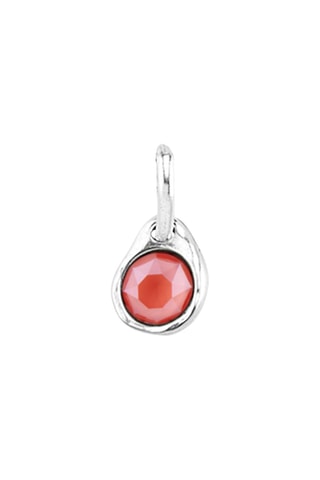 Charm orné de cristaux Swarovski - Plaqué argent