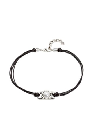 Collier multi tours - Cuir et plaqué argent