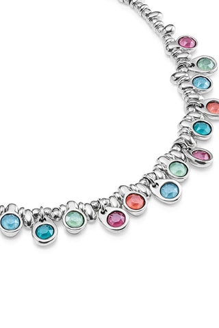 Collier orné de cristaux Swarovski Treasure - Plaqué argent