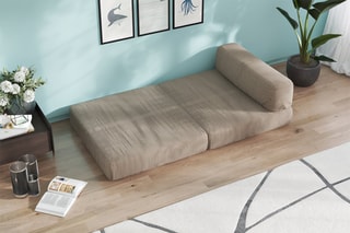 Slaapzetel Smart - Beige - 1 plaats - Velours