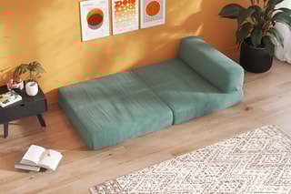 Slaapzetel Smart - Groen - 1 plaats - Velours