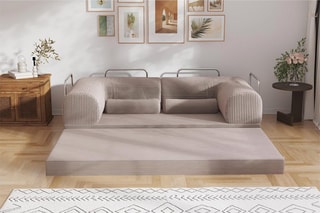 Slaapzetel Smart - Taupe - 2 Zitplaatsen - Velours