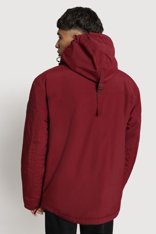 Windjack met Capuchon Rainforest - Bordeauxrood