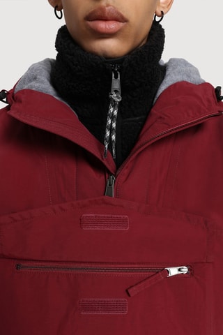Windjack met Capuchon Rainforest - Bordeauxrood