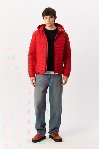 Gewatteerde Jas met Capuchon Lapaz - Rood