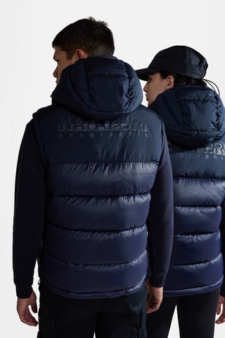 Gewatteerde Jas met Capuchon Hornelen - Marineblauw