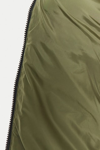 Gewatteerde Jas met Capuchon Box Logo - Kaki