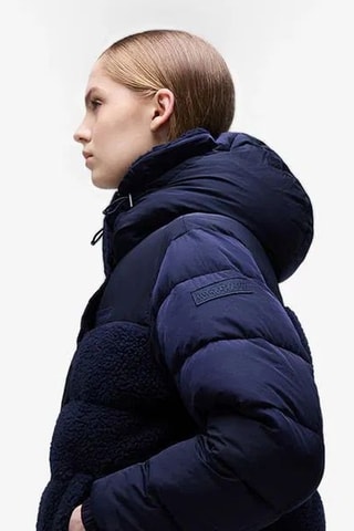 Gewatteerde Jas met Capuchon A-Claree - Marineblauw
