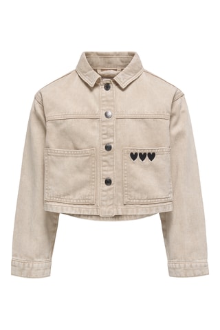 Spijkerjasje - Beige - Kids Only Girl