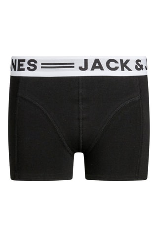 3 Boxers Zwart en Gemêleerd Grijs - Jack & Jones Junior