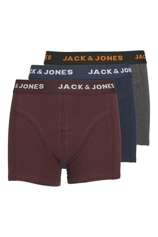 3 Biologisch Katoenen Zwemshorts - Bordeauxrood en Marineblauw - Jack & Jones