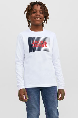 Biologisch Katoenen T-shirt - Wit - Jack & Jones Junior