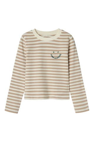 Biologisch Katoenen T-shirt - Beige en Ecru