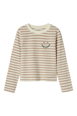 Biologisch Katoenen T-shirt - Beige en Ecru