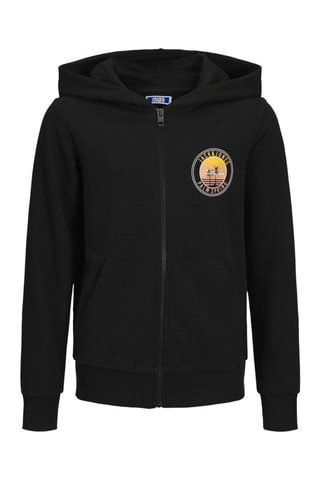 Sweater regular met capuchon - Zwart - Jack & Jones Junior
