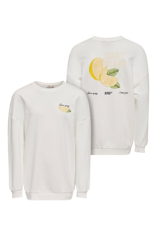 Biologisch Katoenen Sweater - Ecru - Kids Only Girl