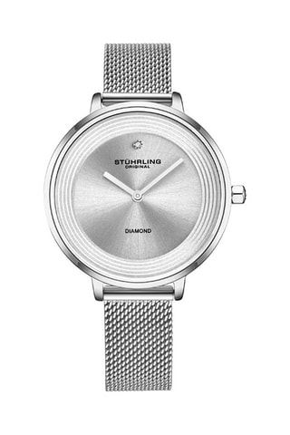 Stalen Quartz Horloge met Diamant Symphony  