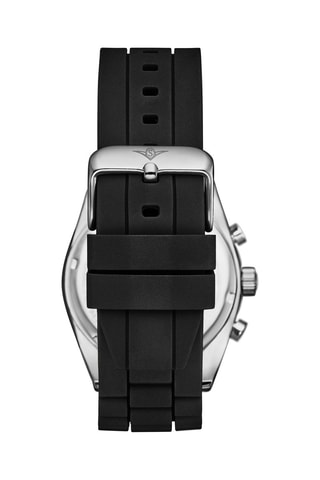 Rubberen Quartz Horloge Tempo - Chronograaf en Tachymeter - Zwart en Zilverkleurig