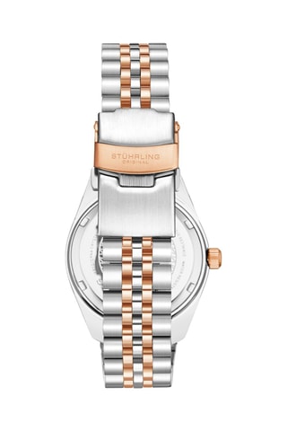 Stalen Quartz Horloge Zilverkleurig en Roségoudkleurig