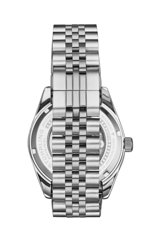Stalen Automatisch Horloge Zilverkleurig en Blauw