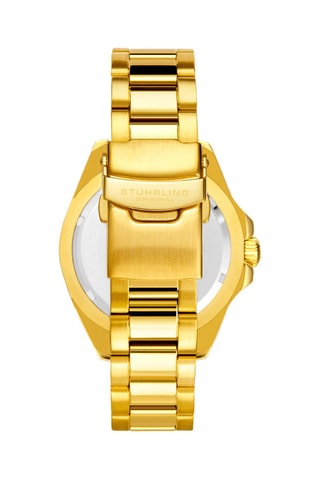 Stalen Quartz Horloge Aquadiver Goudkleurig en Zwart