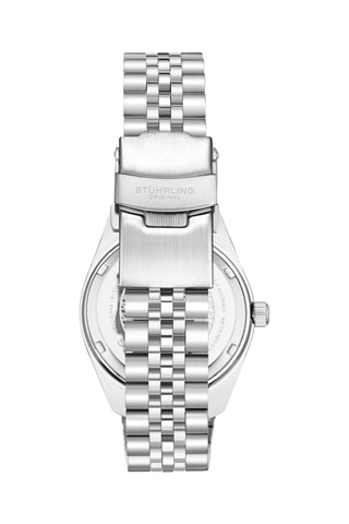 Stalen Quartz Horloge Zilverkleurig en Marineblauw