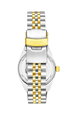 Stalen Quartz Horloge Zilverkleurig en Goudkleurig