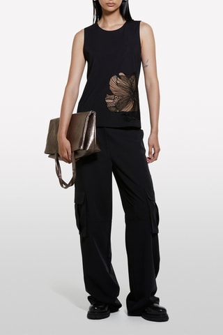 Camisola de alças - Preto