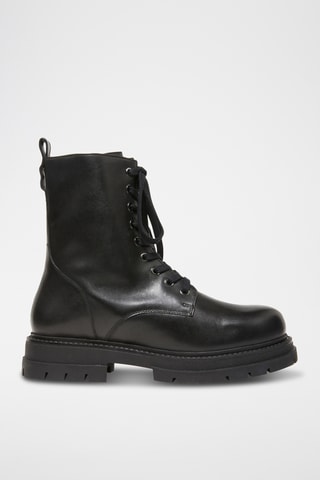 Botins em couro - Preto