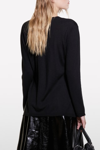 Camisola de lã - Preto