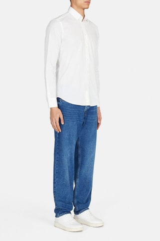 Camisa regular 
Branco