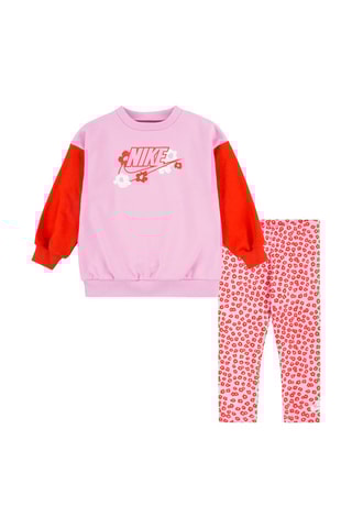 Sweat et legging - Nike - Rouge et rose