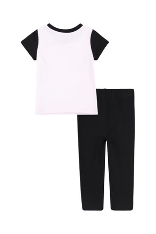 T-shirt et legging Stack f Clouds - Jordan - Blanc, noir et rose