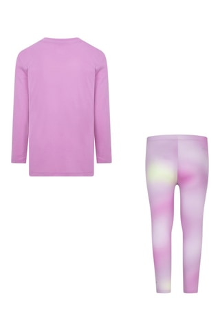 T-shirt et legging tie and dye - Nike - Blanc, jaune et rose