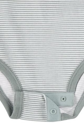 3 bodys - Blanc, beige et vert